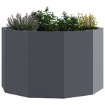 vidaXL Hrantík Antracit 60 x 60 x 35 cm Oceľ – Obrázok 3