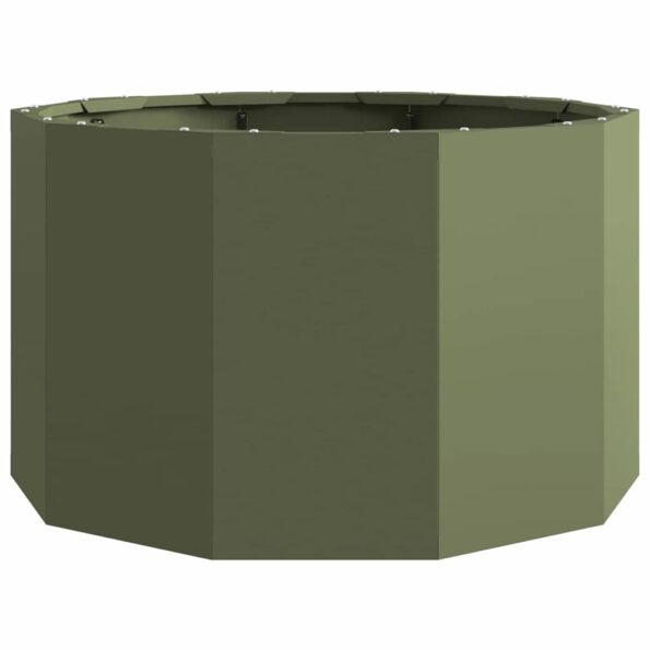 vidaXL Hrantík Olivová zelená 60 x 60 x 35 cm Oceľ – Obrázok 5