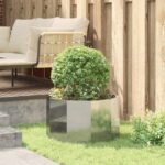 vidaXL Hrantík Strieborná 60 x 60 x 35 cm Pozinkovaná oceľ – Obrázok 4