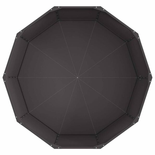 vidaXL Hrantík Čierna 120 x 120 x 50 cm Oceľ – Obrázok 6