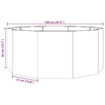 vidaXL Hrantík Antracit 120 x 120 x 50 cm Oceľ – Obrázok 10