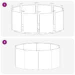 vidaXL Hrantík Antracit 120 x 120 x 50 cm Oceľ – Obrázok 8