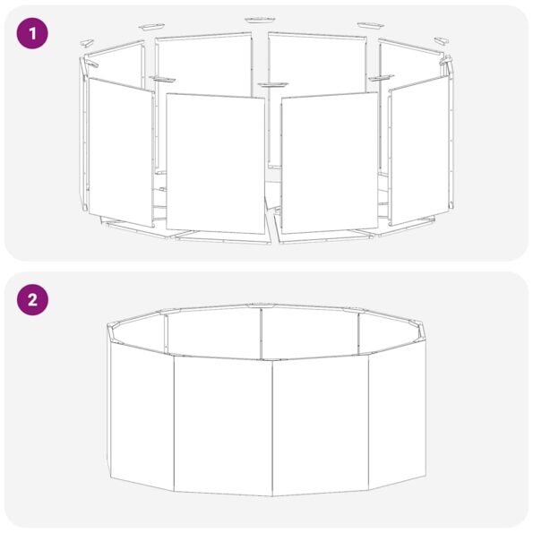 vidaXL Hrantík Antracit 120 x 120 x 50 cm Oceľ – Obrázok 8