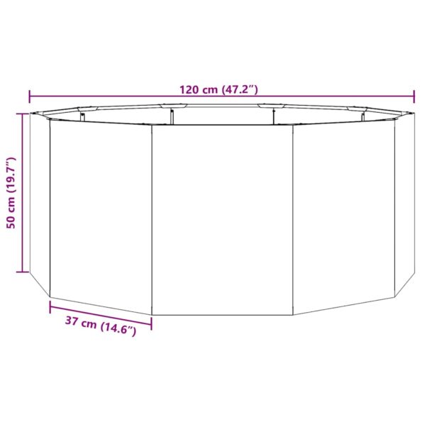 vidaXL Hrantík Strieborná 120 x 120 x 50 cm Nerezová oceľ – Obrázok 10