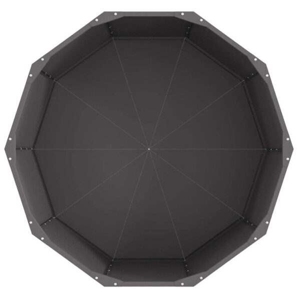 vidaXL Hrantík Čierna 90 x 90 x 50 cm Oceľ – Obrázok 6