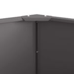 vidaXL Hrantík Čierna 90 x 90 x 50 cm Oceľ – Obrázok 7