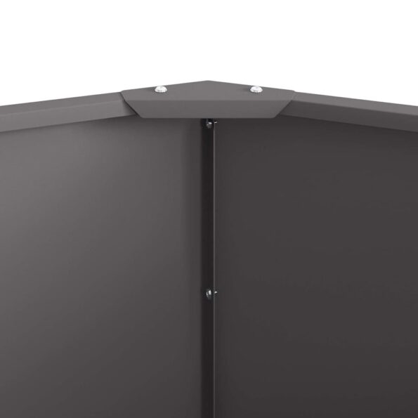 vidaXL Hrantík Čierna 90 x 90 x 50 cm Oceľ – Obrázok 7