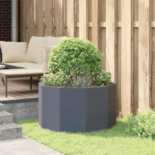 vidaXL Hrantík Antracit 90 x 90 x 50 cm Oceľ – Obrázok 4