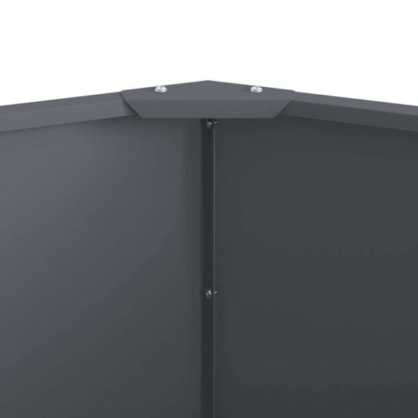 vidaXL Hrantík Antracit 90 x 90 x 50 cm Oceľ – Obrázok 7