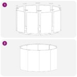 vidaXL Hrantík Antracit 90 x 90 x 50 cm Oceľ – Obrázok 8