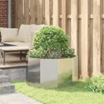 vidaXL Hrantík Strieborná 90 x 90 x 50 cm Nerezová oceľ – Obrázok 4