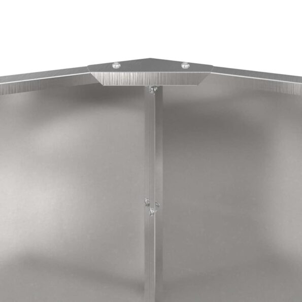 vidaXL Hrantík Strieborná 90 x 90 x 50 cm Nerezová oceľ – Obrázok 7