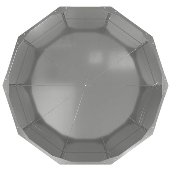 vidaXL Hrantík Strieborná 90 x 90 x 50 cm Pozinkovaná oceľ – Obrázok 6