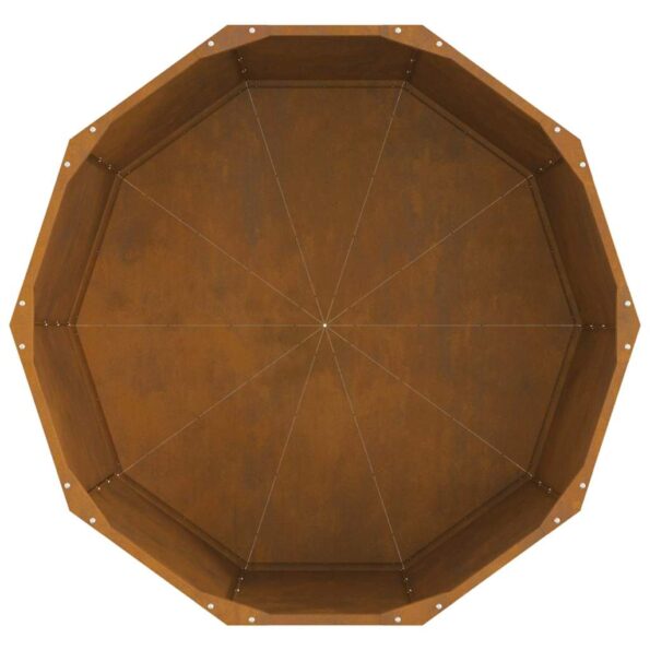 vidaXL Hrantík Hrdzavý 90 x 90 x 50 cm – Obrázok 5