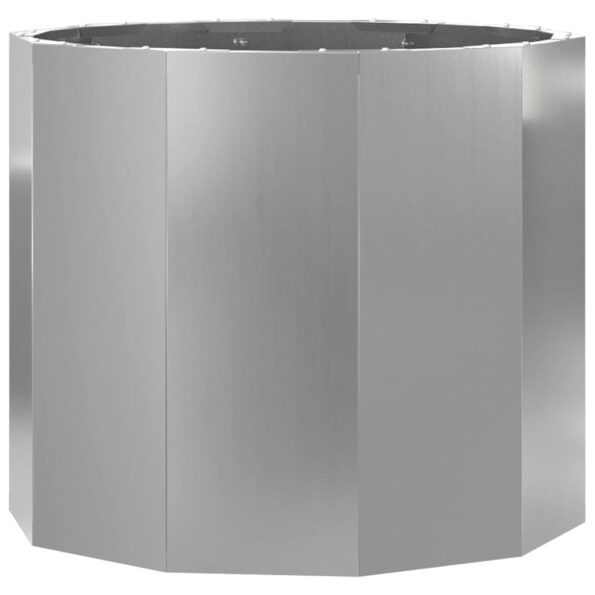 vidaXL Hrantík Strieborná 60 x 60 x 50 cm Pozinkovaná oceľ – Obrázok 2