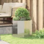 vidaXL Hrantík Strieborná 60 x 60 x 50 cm Pozinkovaná oceľ – Obrázok 4