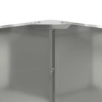 vidaXL Hrantík Strieborná 60 x 60 x 50 cm Pozinkovaná oceľ – Obrázok 7
