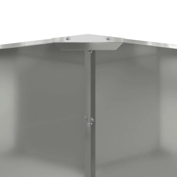 vidaXL Hrantík Strieborná 60 x 60 x 50 cm Pozinkovaná oceľ – Obrázok 7