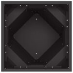 vidaXL Hrantík 2 pcs Čierna 30 x 30 x 75 cm Oceľ – Obrázok 7