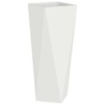 vidaXL Hrantík Biela 30 x 30 x 75 cm Oceľ – Obrázok 2