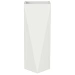 vidaXL Hrantík Biela 30 x 30 x 75 cm Oceľ – Obrázok 5