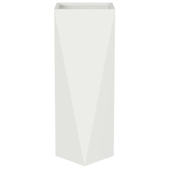 vidaXL Hrantík Biela 30 x 30 x 75 cm Oceľ – Obrázok 5
