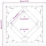 vidaXL Hrantík 2 pcs Biela 30 x 30 x 75 cm Oceľ – Obrázok 12
