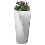 vidaXL Hrantík Strieborná 30 x 30 x 75 cm Pozinkovaná oceľ – Obrázok 3