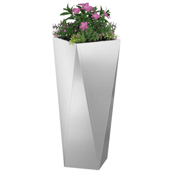 vidaXL Hrantík 2 pcs Strieborná 30 x 30 x 75 cm Pozinkovaná oceľ – Obrázok 3