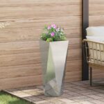 vidaXL Hrantík 2 pcs Strieborná 30 x 30 x 75 cm Pozinkovaná oceľ – Obrázok 4