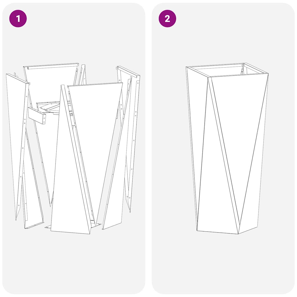 883779_11.jpg vidaXL Hrantík 2 pcs Hrdzavý 30 x 30 x 75 cm – Obrázok 1