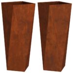 vidaXL Hrantík 2 pcs Hrdzavý 30 x 30 x 75 cm – Obrázok 4