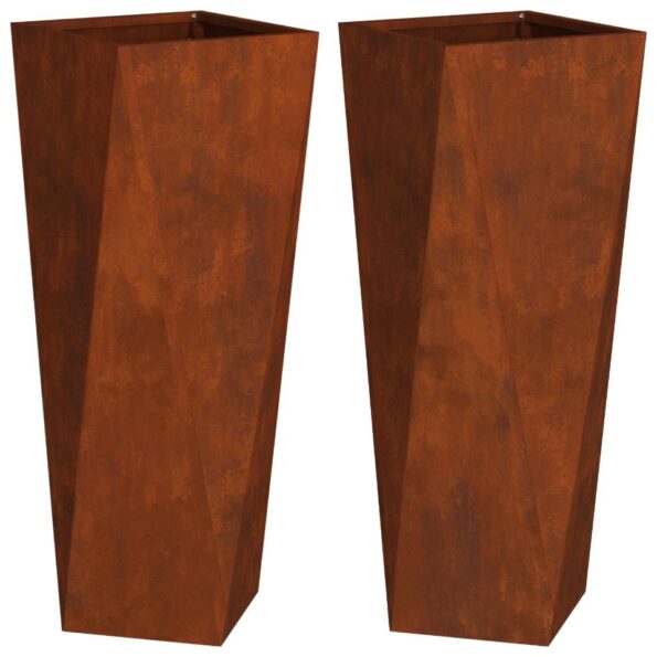 vidaXL Hrantík 2 pcs Hrdzavý 30 x 30 x 75 cm – Obrázok 4