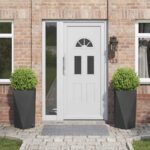 vidaXL Hrantík 2 pcs Čierna 40 x 40 x 75 cm Oceľ