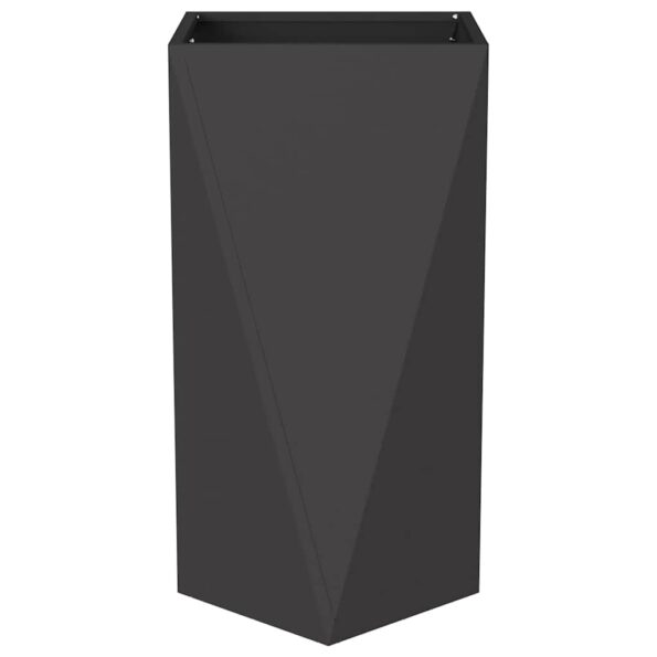 vidaXL Hrantík 2 pcs Čierna 40 x 40 x 75 cm Oceľ – Obrázok 6