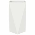 vidaXL Hrantík 2 pcs Biela 40 x 40 x 75 cm Oceľ – Obrázok 6