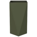 vidaXL Hrantík 2 pcs Olivová zelená 40 x 40 x 75 cm Oceľ – Obrázok 6