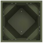 vidaXL Hrantík 2 pcs Olivová zelená 40 x 40 x 75 cm Oceľ – Obrázok 7