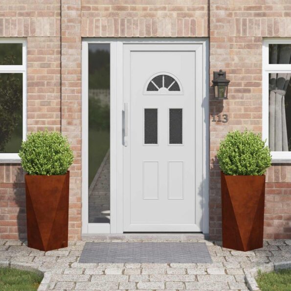 vidaXL Hrantík 2 pcs Hrdzavý 40 x 40 x 75 cm – Obrázok 3