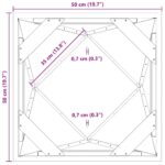 vidaXL Hrantík 2 pcs Olivová zelená 50 x 50 x 75 cm Oceľ – Obrázok 12
