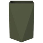 vidaXL Hrantík 2 pcs Olivová zelená 50 x 50 x 75 cm Oceľ – Obrázok 6