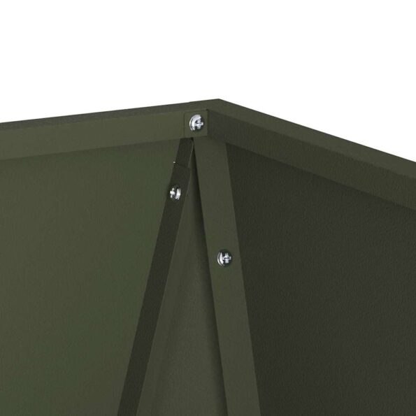 vidaXL Hrantík 2 pcs Olivová zelená 50 x 50 x 75 cm Oceľ – Obrázok 8