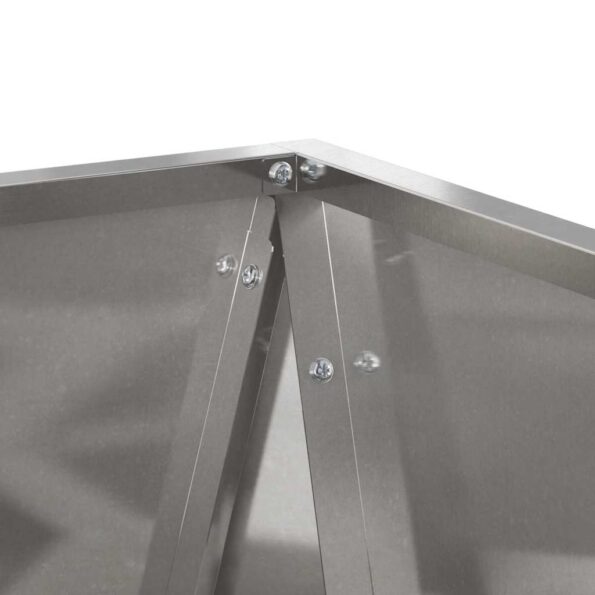 vidaXL Hrantík 2 pcs Strieborná 50 x 50 x 75 cm Nerezová oceľ – Obrázok 8