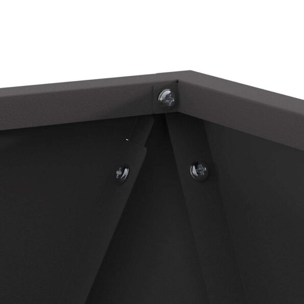 vidaXL Hrantík 2 pcs Čierna 30 x 30 x 30 cm Oceľ – Obrázok 8