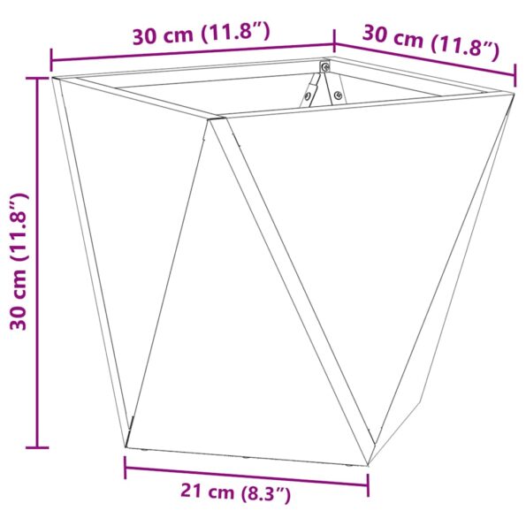 vidaXL Hrantík Olivová zelená 30 x 30 x 30 cm Oceľ – Obrázok 10