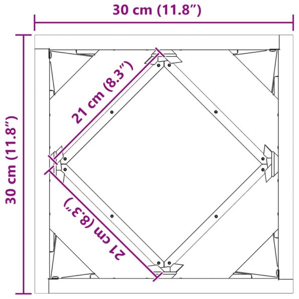 vidaXL Hrantík Olivová zelená 30 x 30 x 30 cm Oceľ – Obrázok 11
