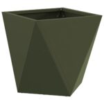 vidaXL Hrantík Olivová zelená 30 x 30 x 30 cm Oceľ – Obrázok 2