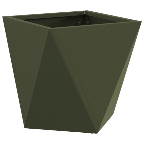 vidaXL Hrantík Olivová zelená 30 x 30 x 30 cm Oceľ – Obrázok 2
