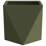 vidaXL Hrantík Olivová zelená 30 x 30 x 30 cm Oceľ – Obrázok 5