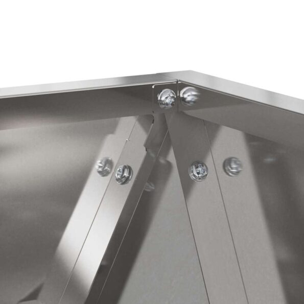 vidaXL Hrantík 2 pcs Strieborná 30 x 30 x 30 cm Nerezová oceľ – Obrázok 8